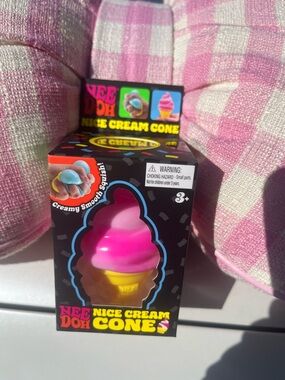 Pink & Yellow Ice Cream Cone Sensory Toy